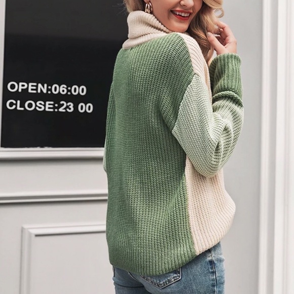 Color Block Turtleneck - Picture 4 of 5